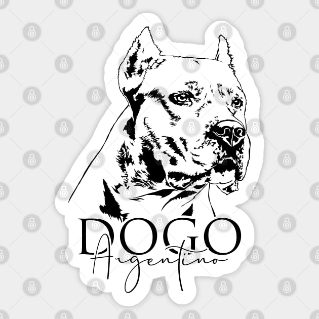 Proud Dogo Argentino dog portrait gift Sticker by wilsigns